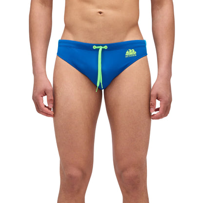 Costume Uomo Blu Royal a tinta unita, con stampa logo, modello slip 