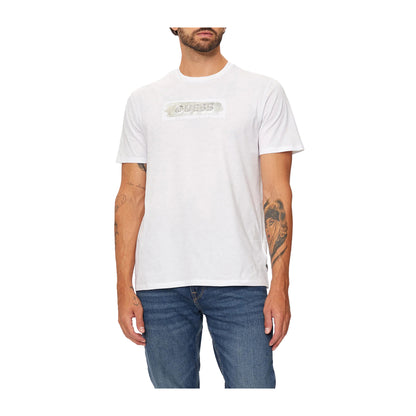 Guess T-shirt Uomo Bianca con logo frontale