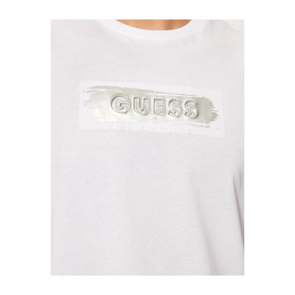 Guess T-shirt Uomo Bianca con logo frontale