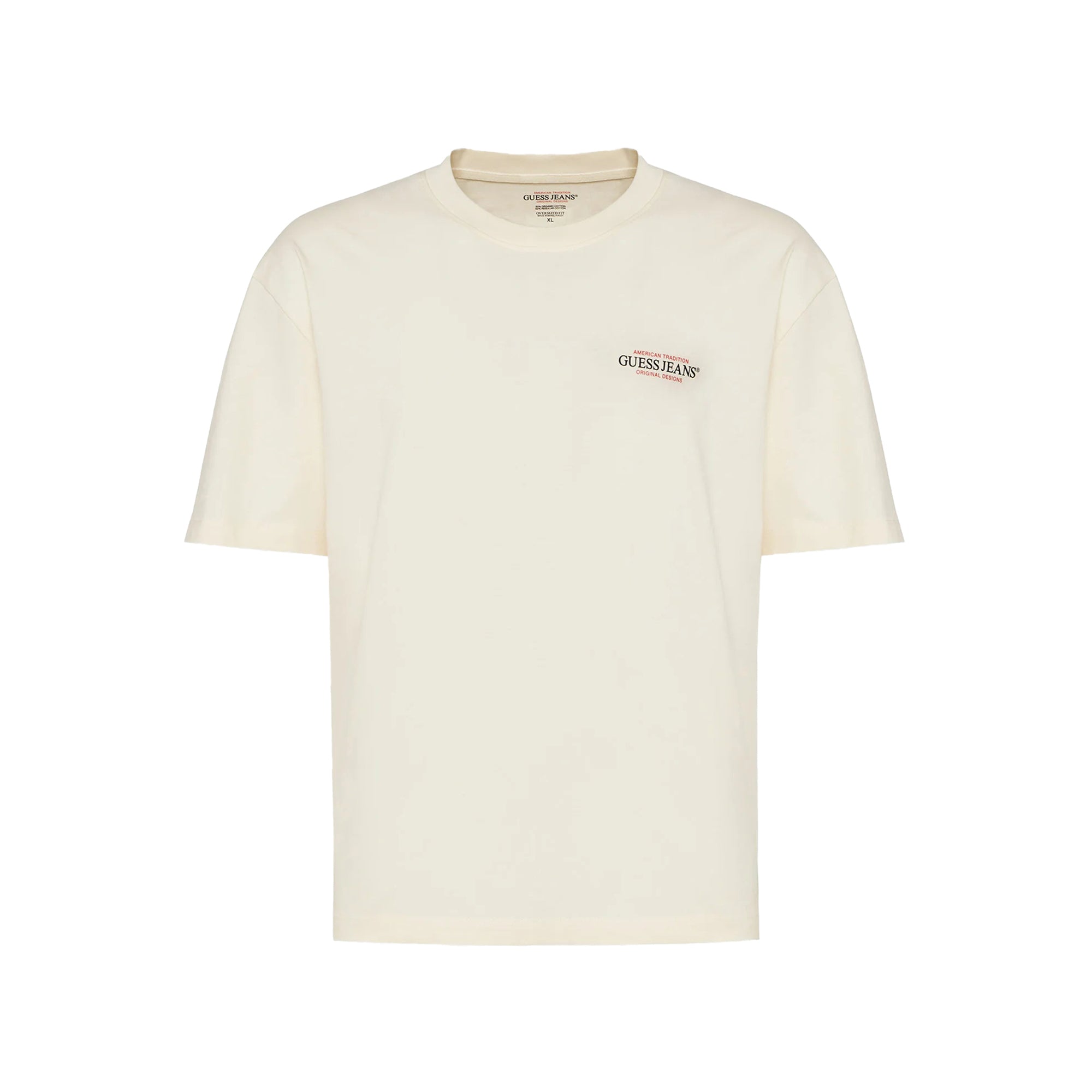 Guess T-shirt Uomo American Tradition crema