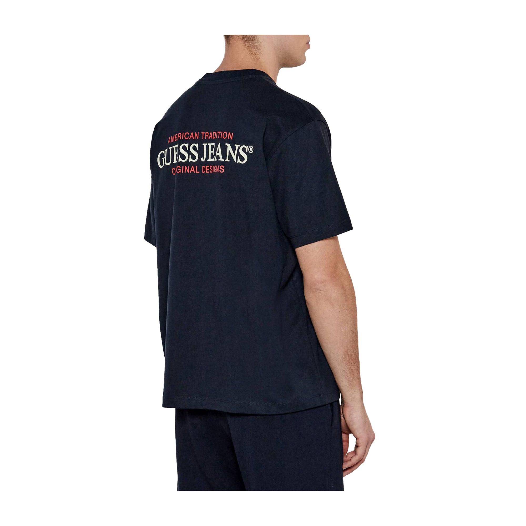 Guess T-shirt Uomo American Tradition blu navy