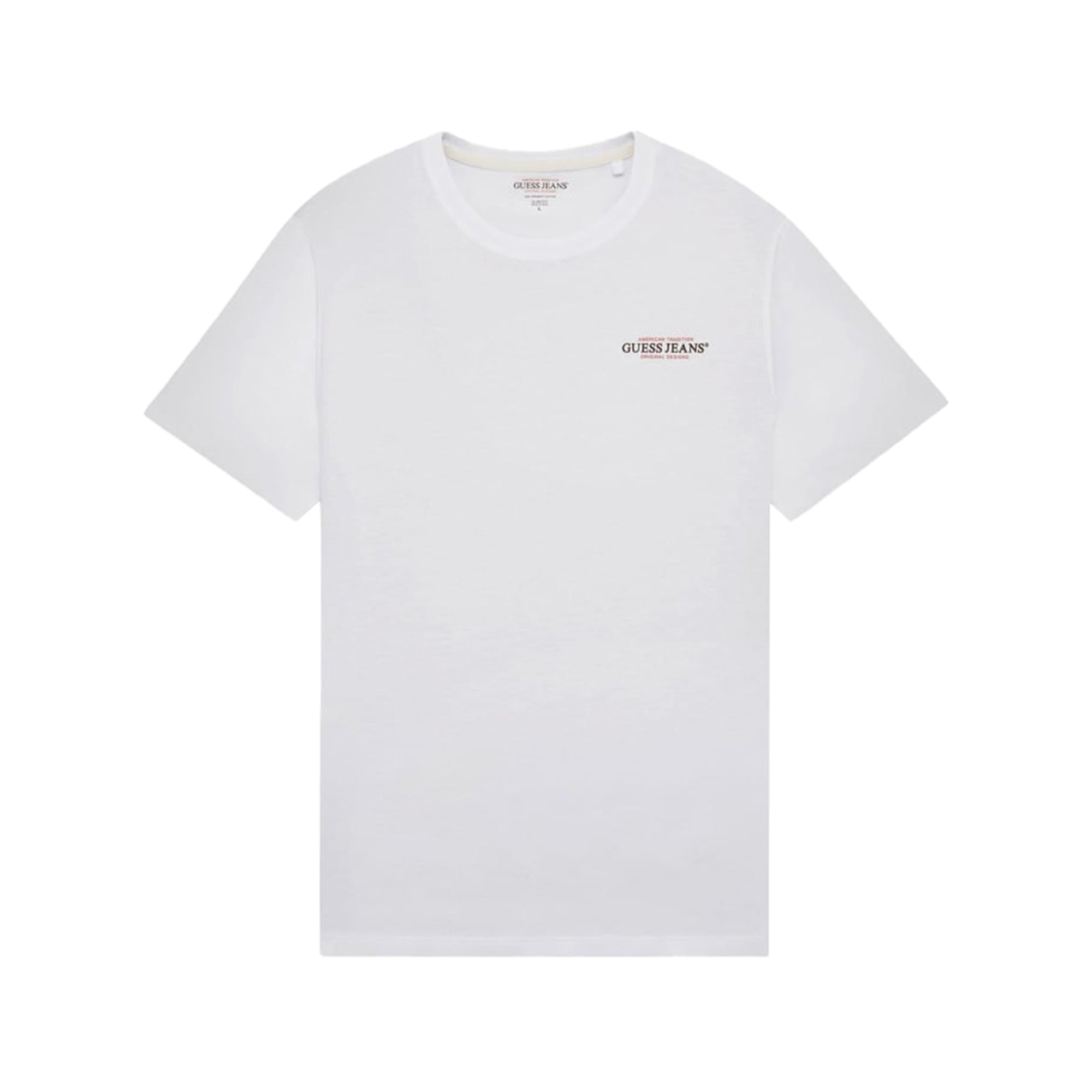 Guess T-shirt Uomo Slim American Tradition Bianco