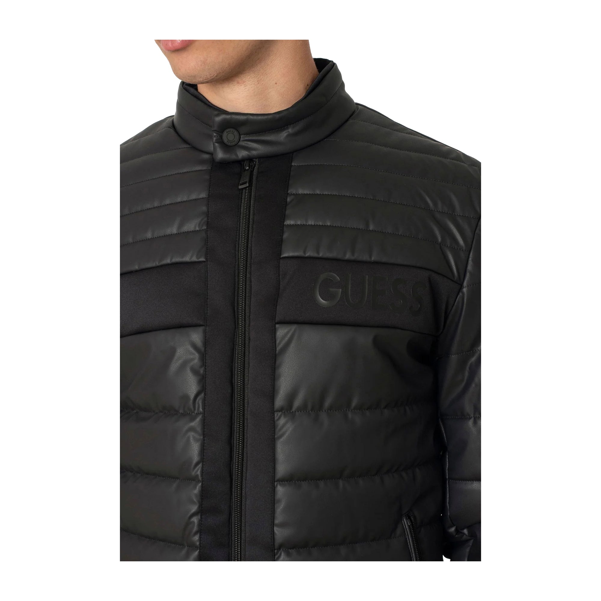 Guess Giubbotto Uomo Biker Nero