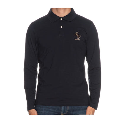 Guess Polo Uomo Oliver manica lunga Blu navy