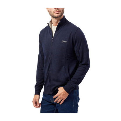 Guess Cardigan Uomo con zip frontale Blu