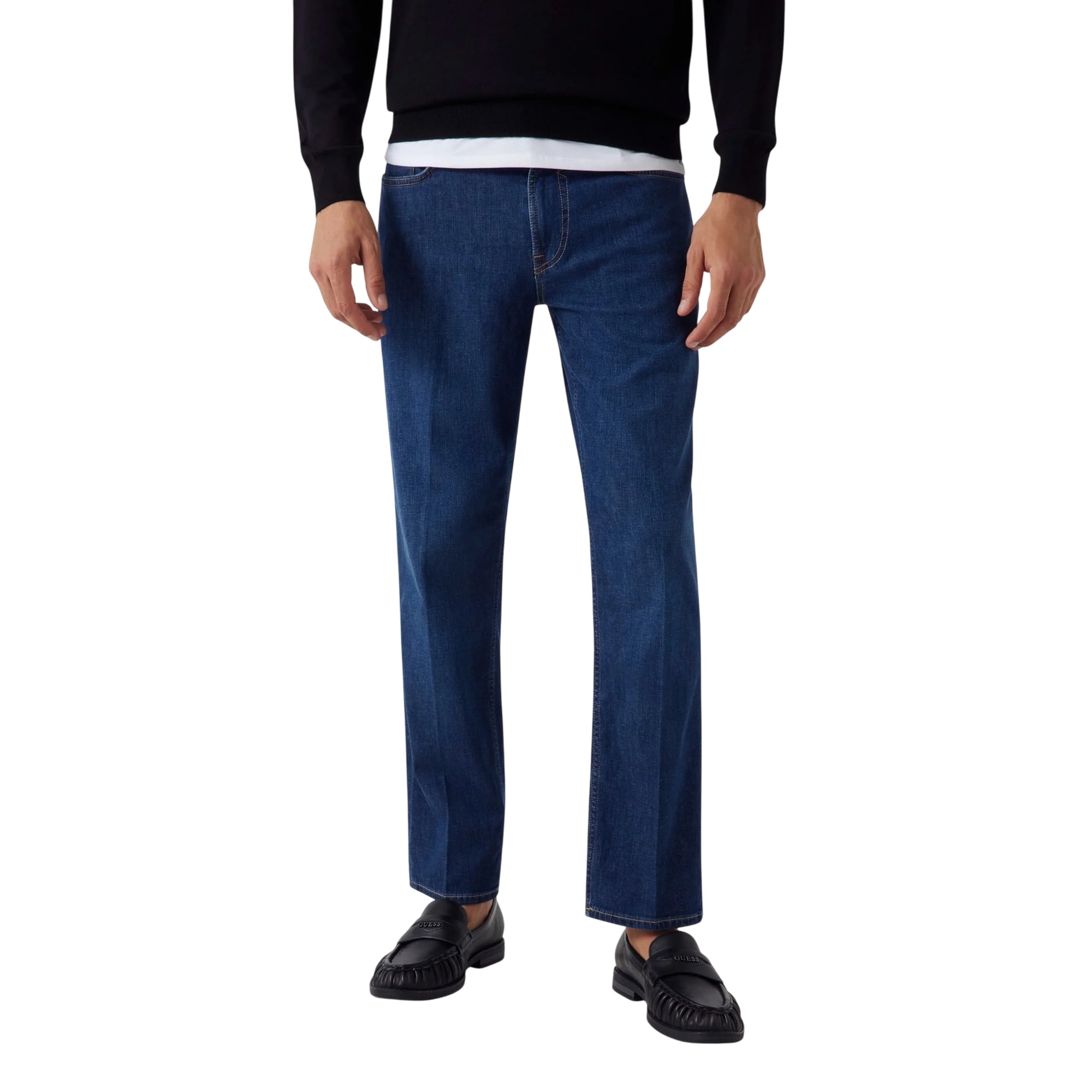 Jeans Uomo cinque tasche con gamba dritta