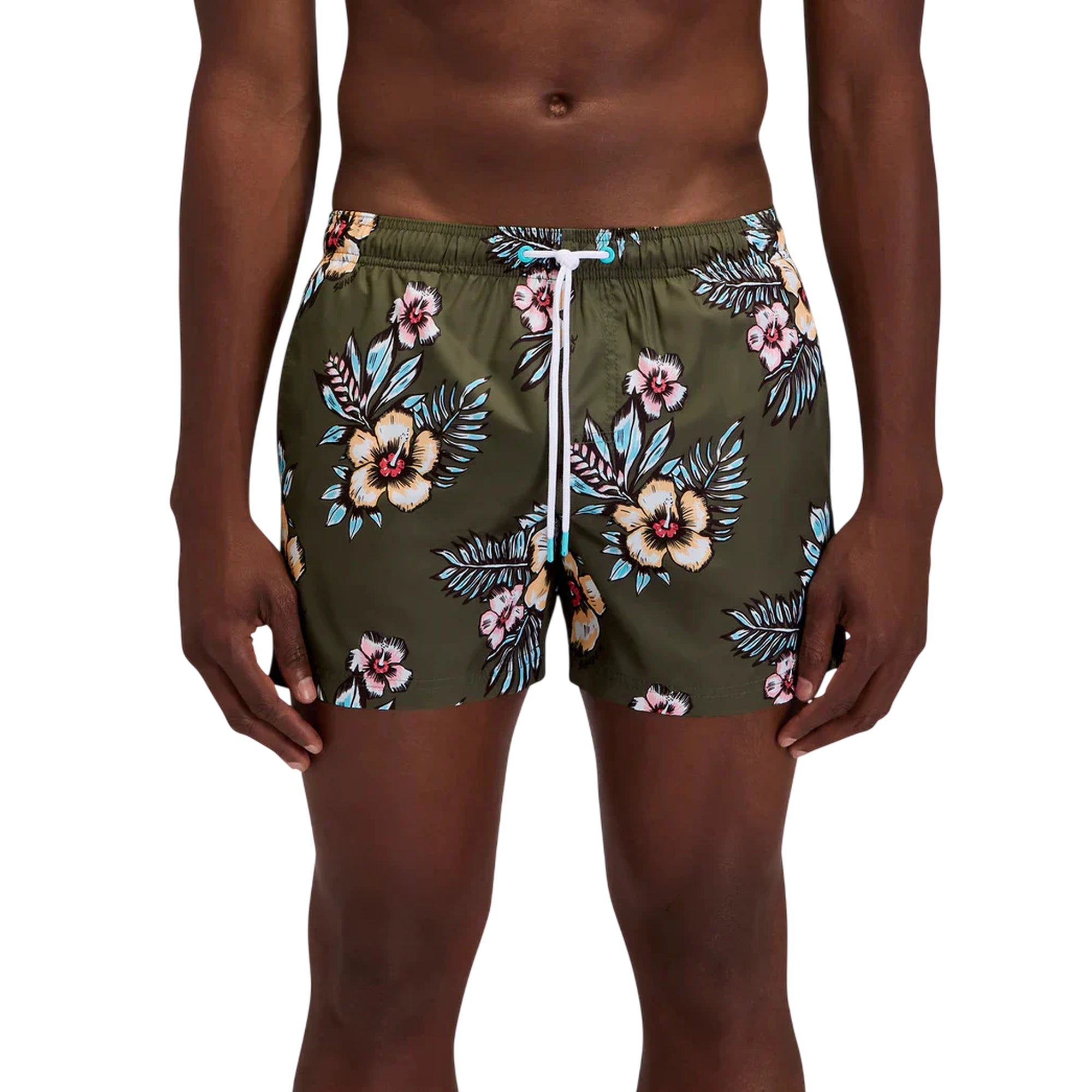 Costume Uomo Verde con stampa flower