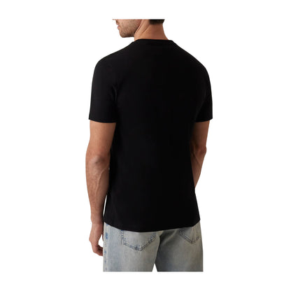 Guess T-shirt Uomo con log floccato Nero