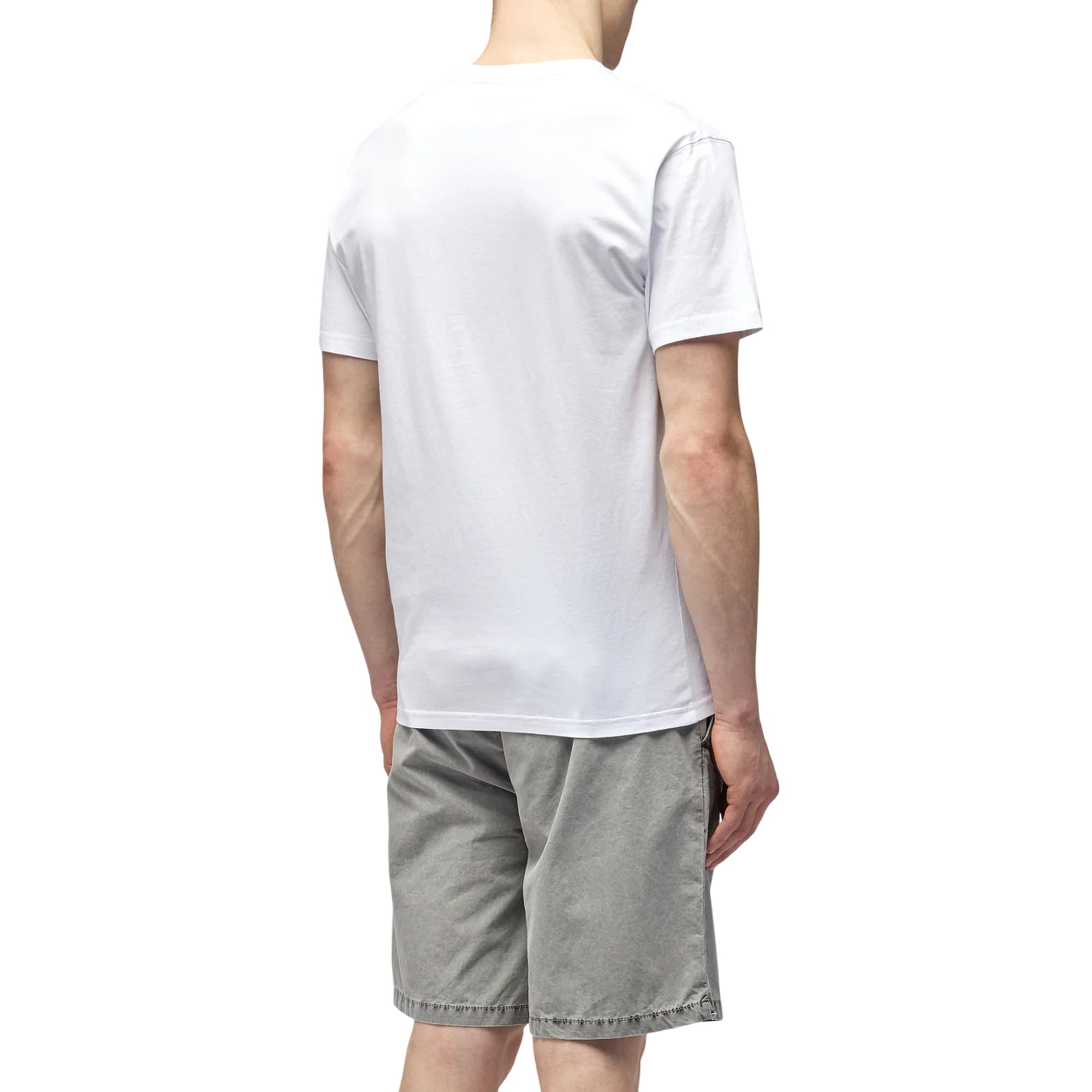 T-shirt Uomo Bianca, con scollatura girocollo e tasca sul petto