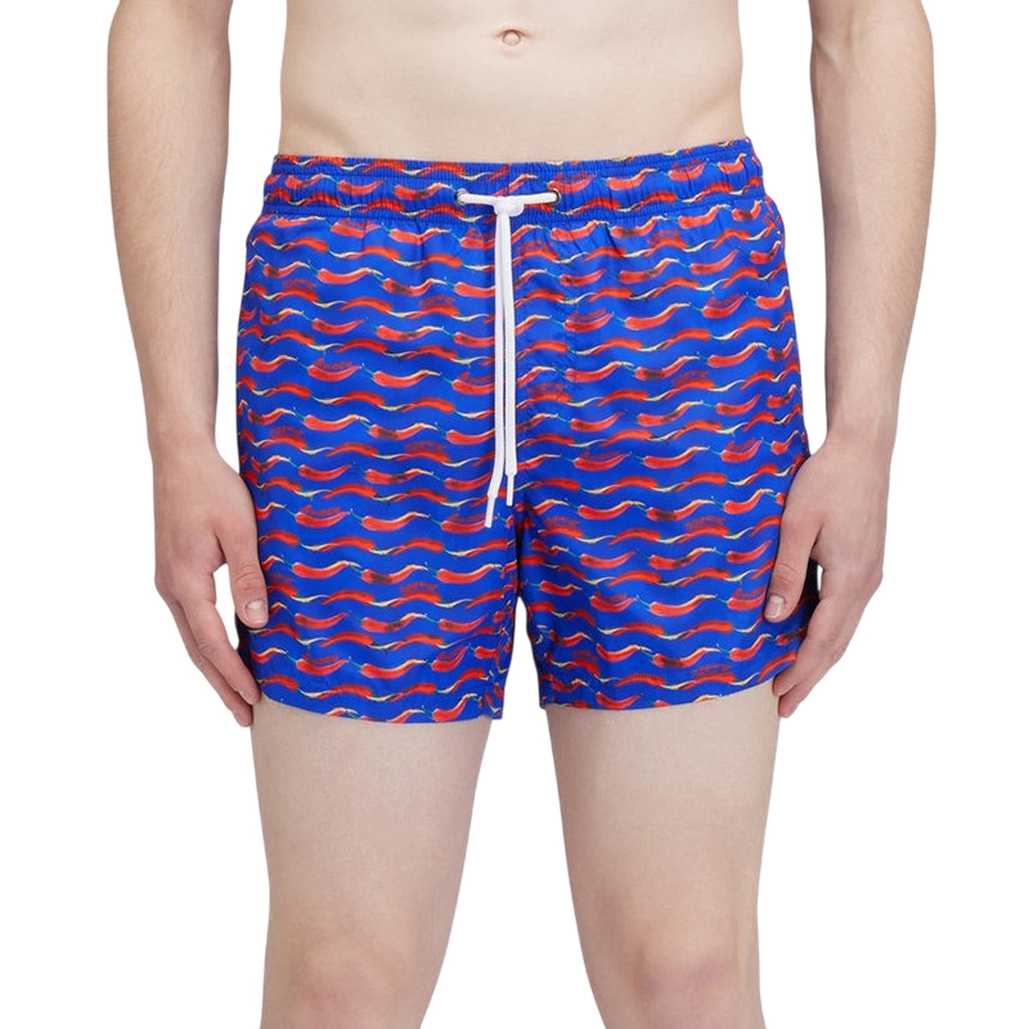 Costume Uomo Blu a pantaloncino, con microstampa Chilino e tasca posteriore