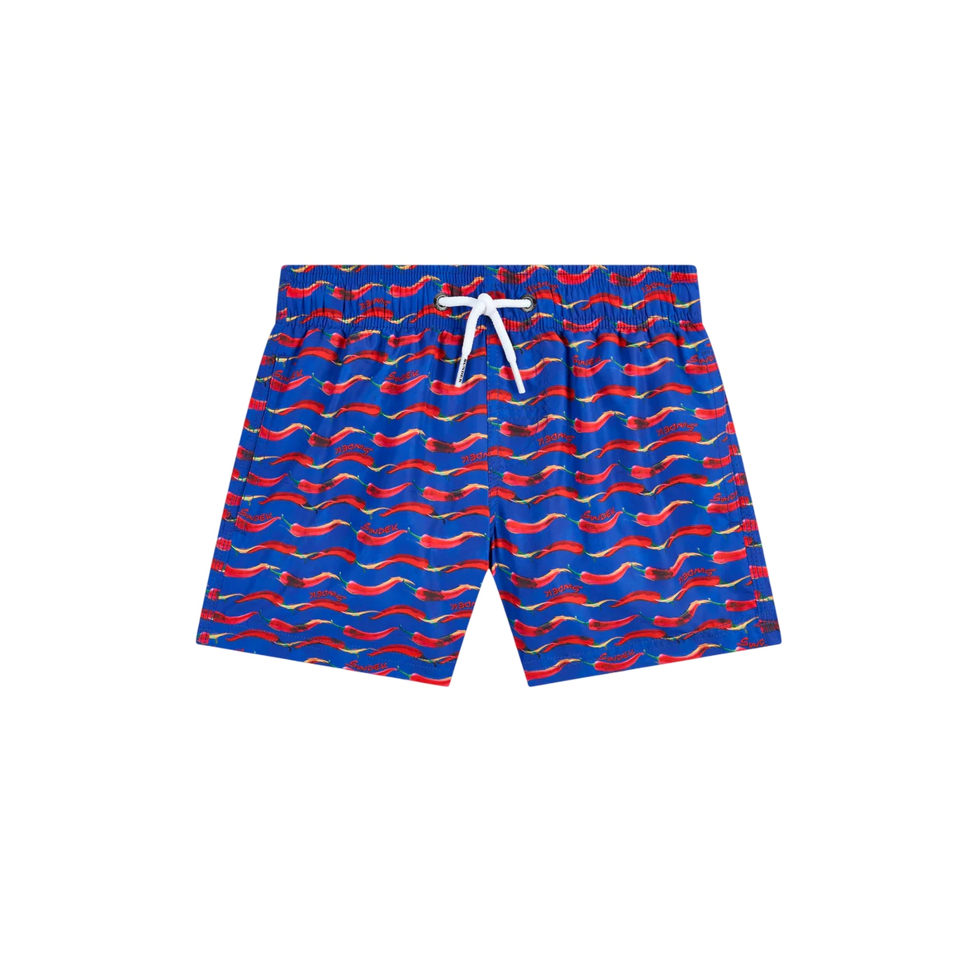 Costume Uomo Blu a pantaloncino, con microstampa Chilino e tasca posteriore