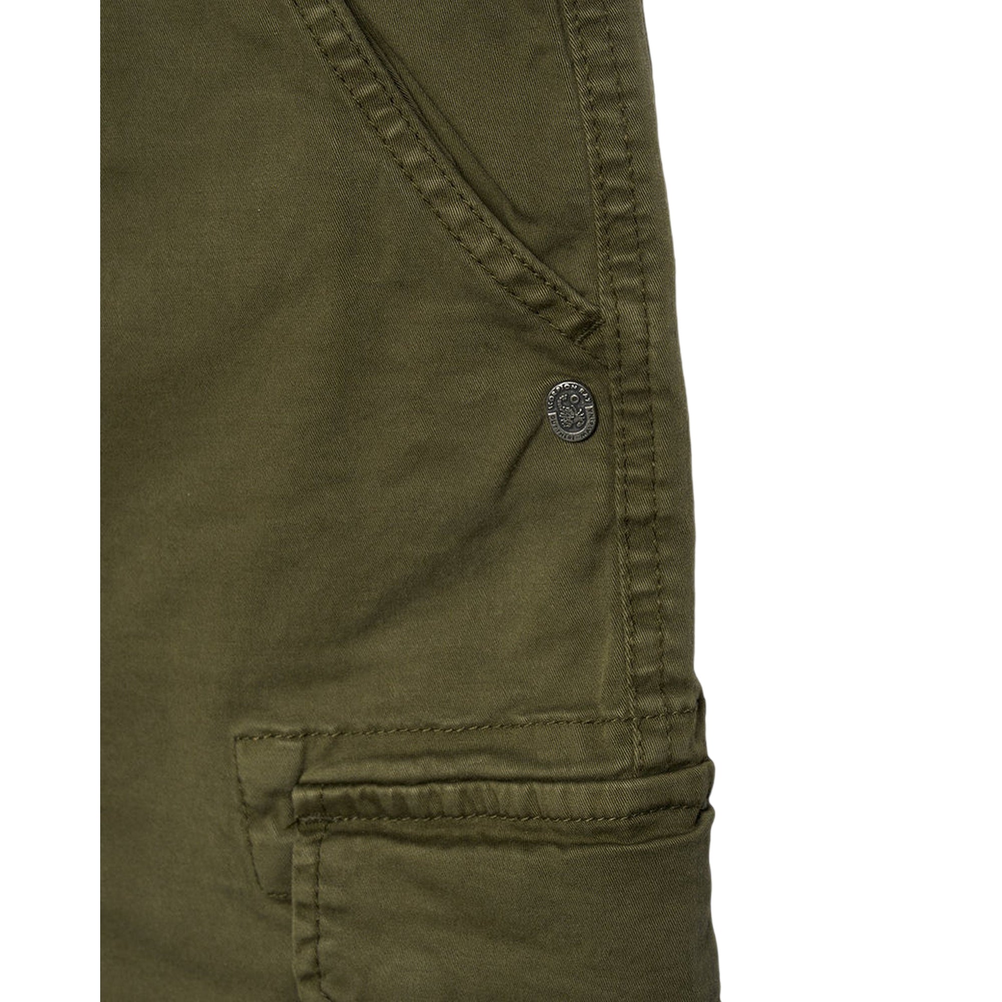 Bermuda cargo Uomo con logo retro Verde dettaglio
