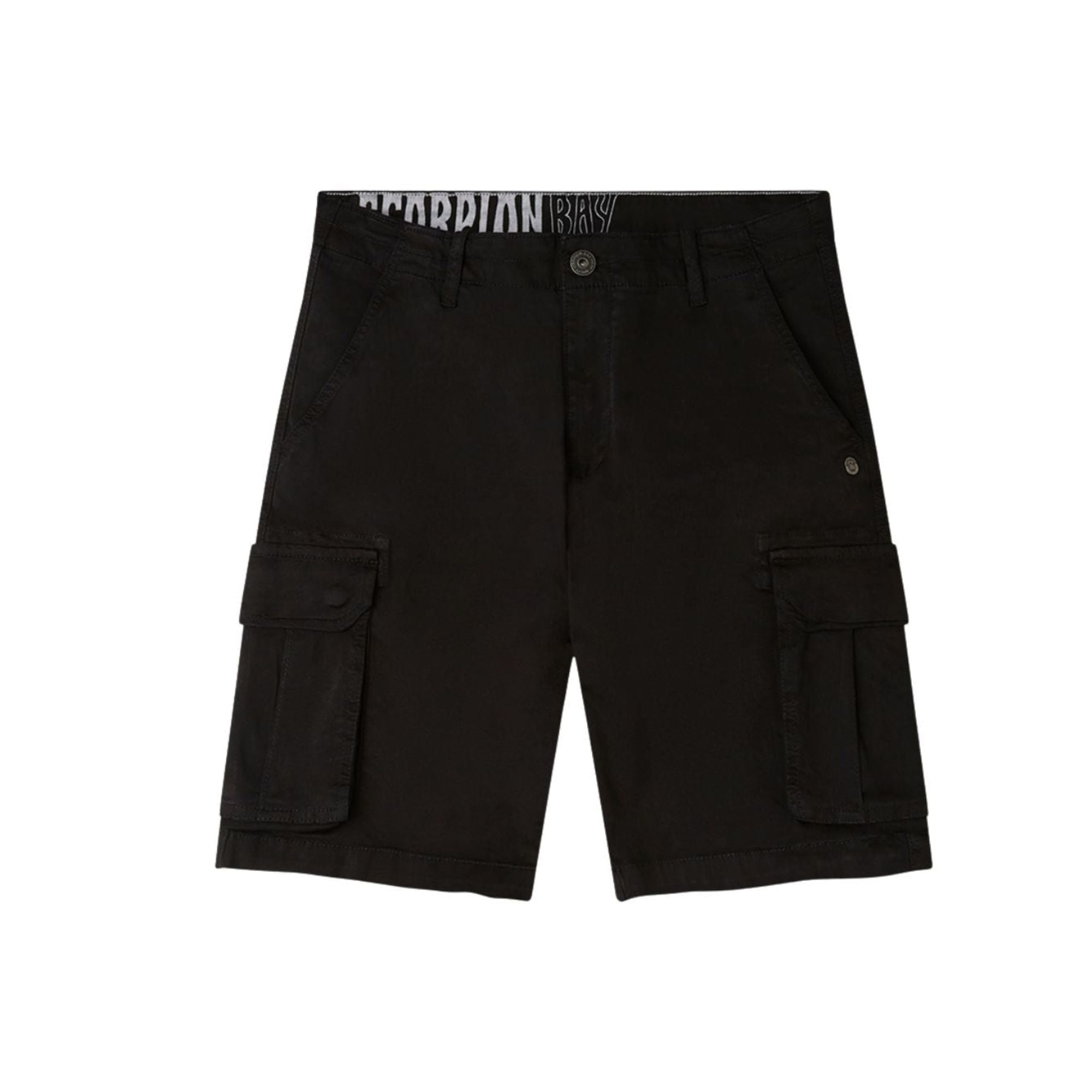 Shorts Cargo stretch cotton twill fuerte Uomo Nero
