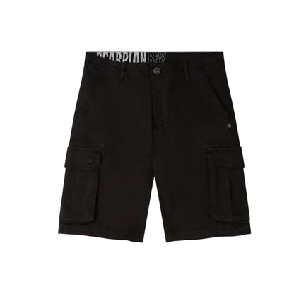 Shorts Cargo stretch cotton twill fuerte Uomo Nero