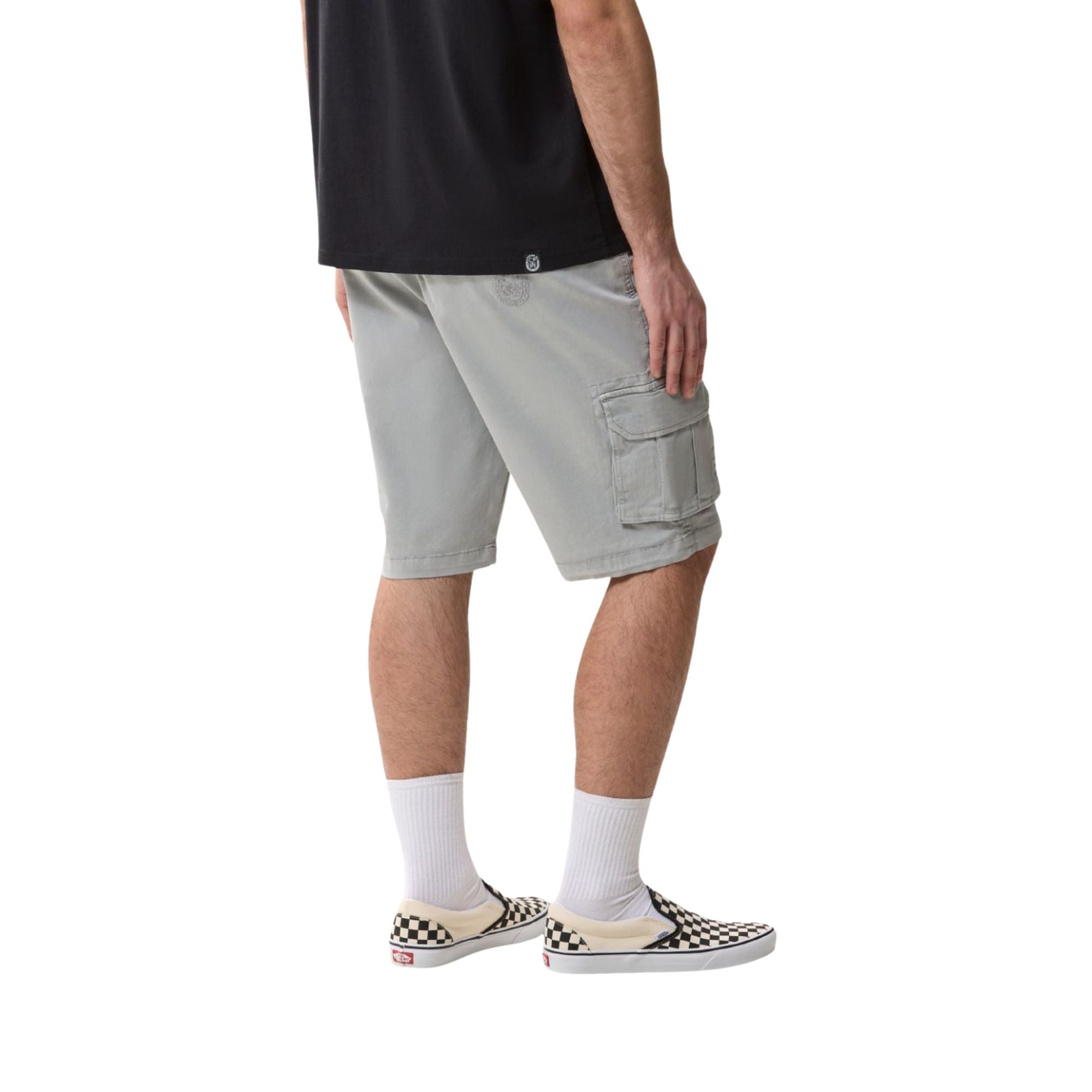 Shorts Cargo stretch cotton twill fuerte Uomo Grigio