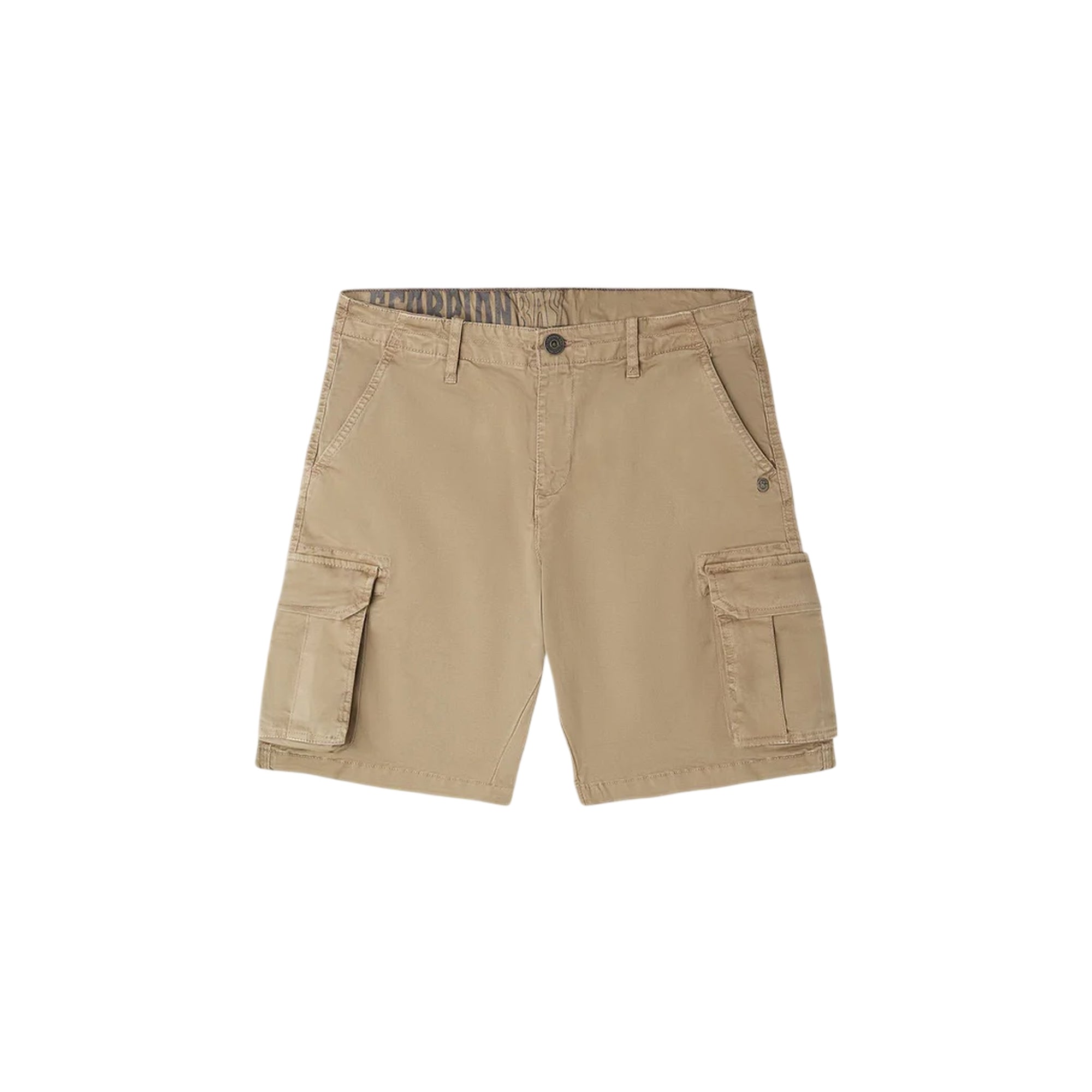 Bermuda cargo Uomo con logo retro Beige