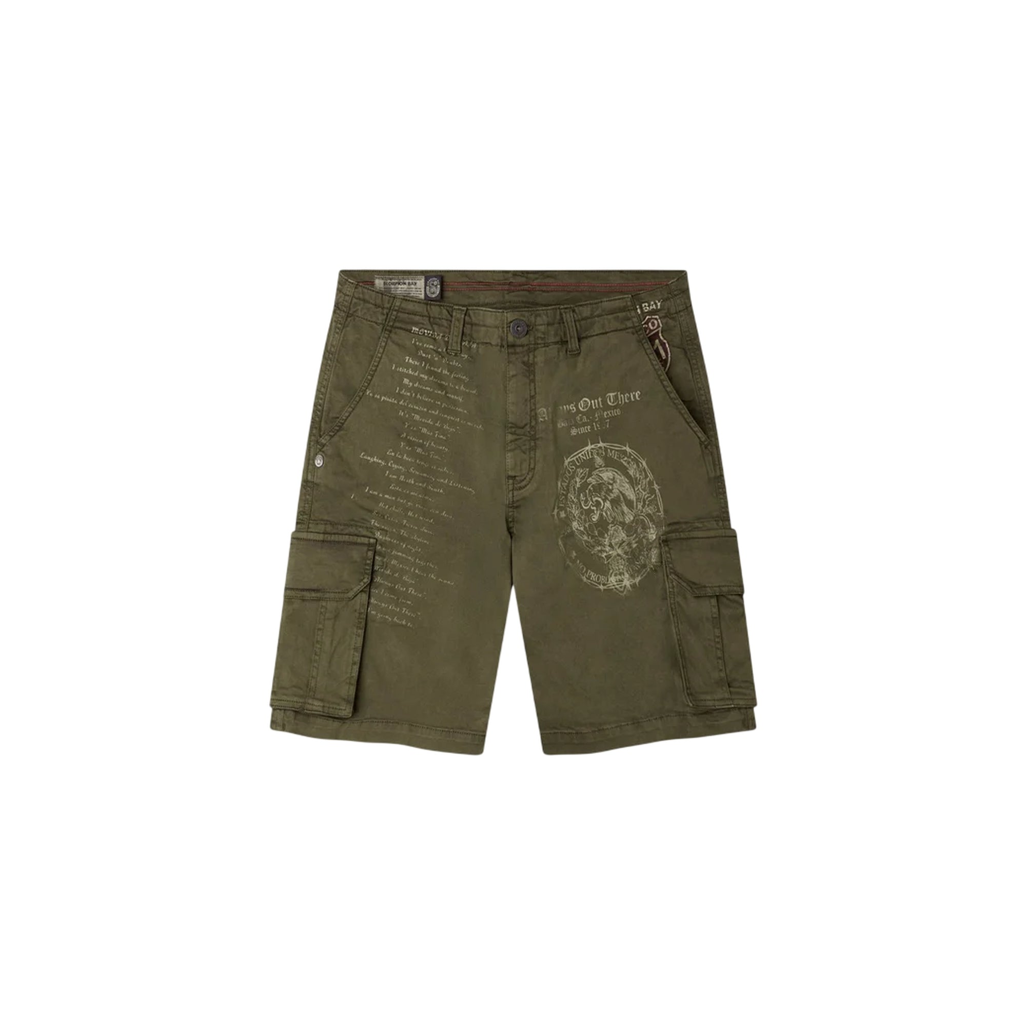 Bermuda cargo Uomo "Tattoo All Over" Verde