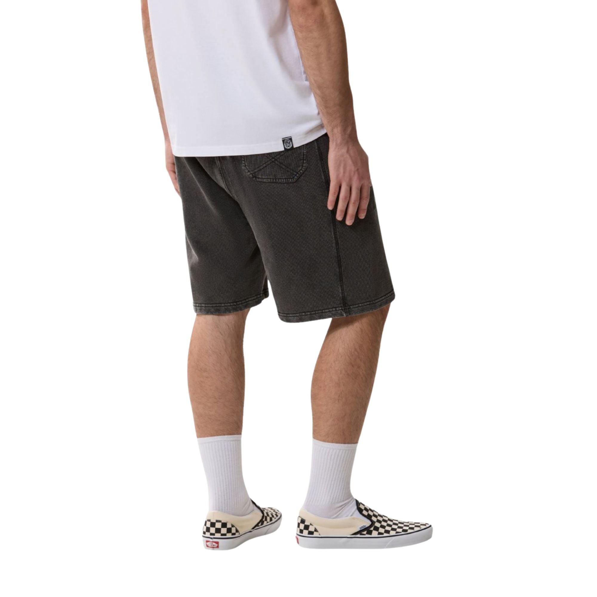 Shorts Fleece un-brushed Uomo Nero