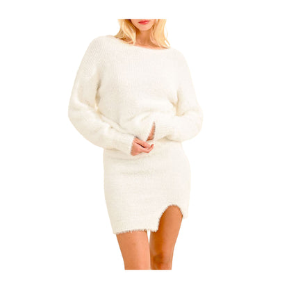 Maglione Donna Bianco Molly Bracken Scollo Posteriore