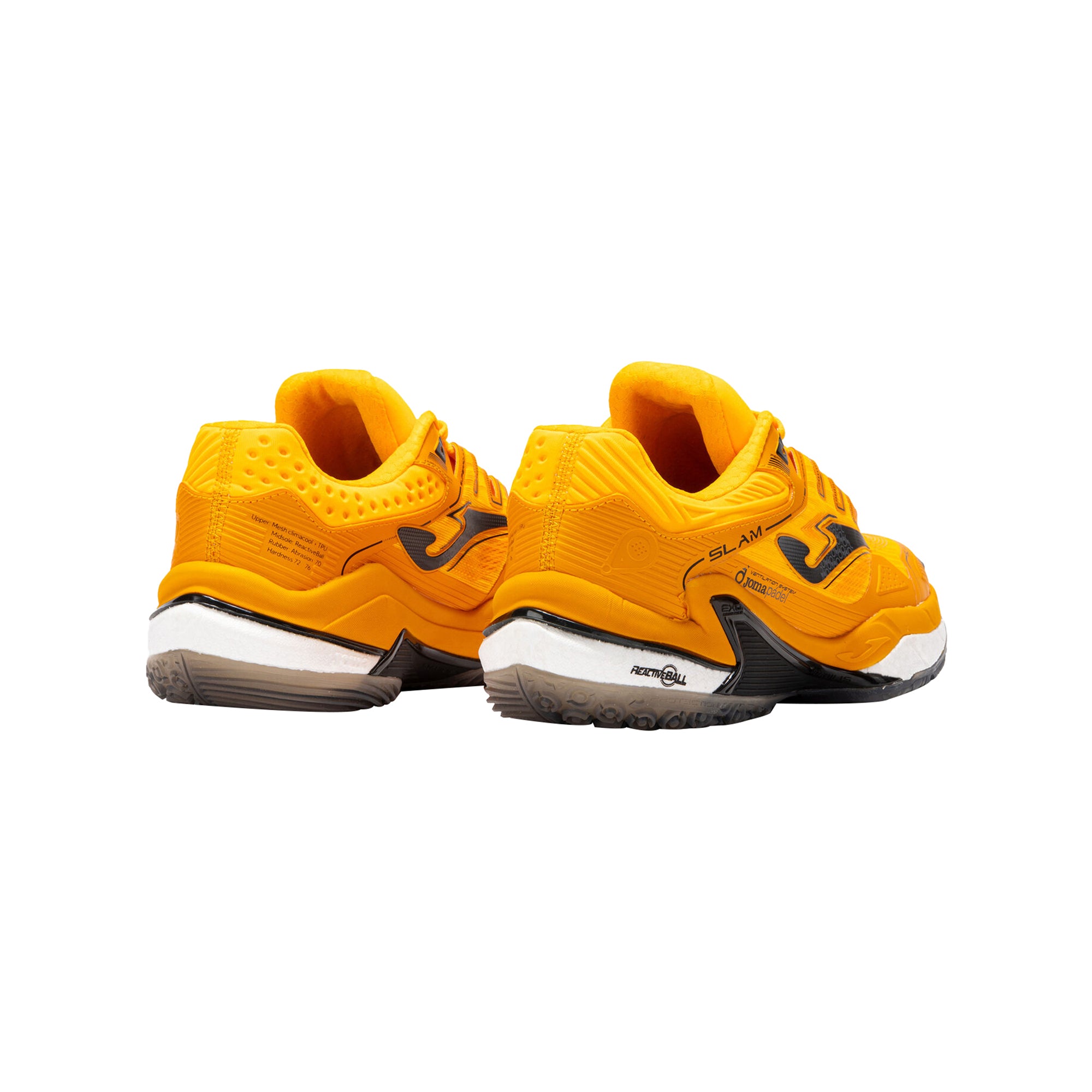 Scarpa Uomo da padel, linea Slam gialla, con logo laterale