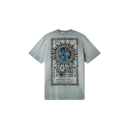 T-shirt Uomo con stampa "Hotel Map" Grigio retro