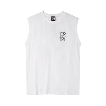 T-shirt Sleveless jersey fuel Uomo Bianco