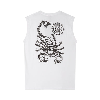 T-shirt Sleveless jersey fuel Uomo Bianco