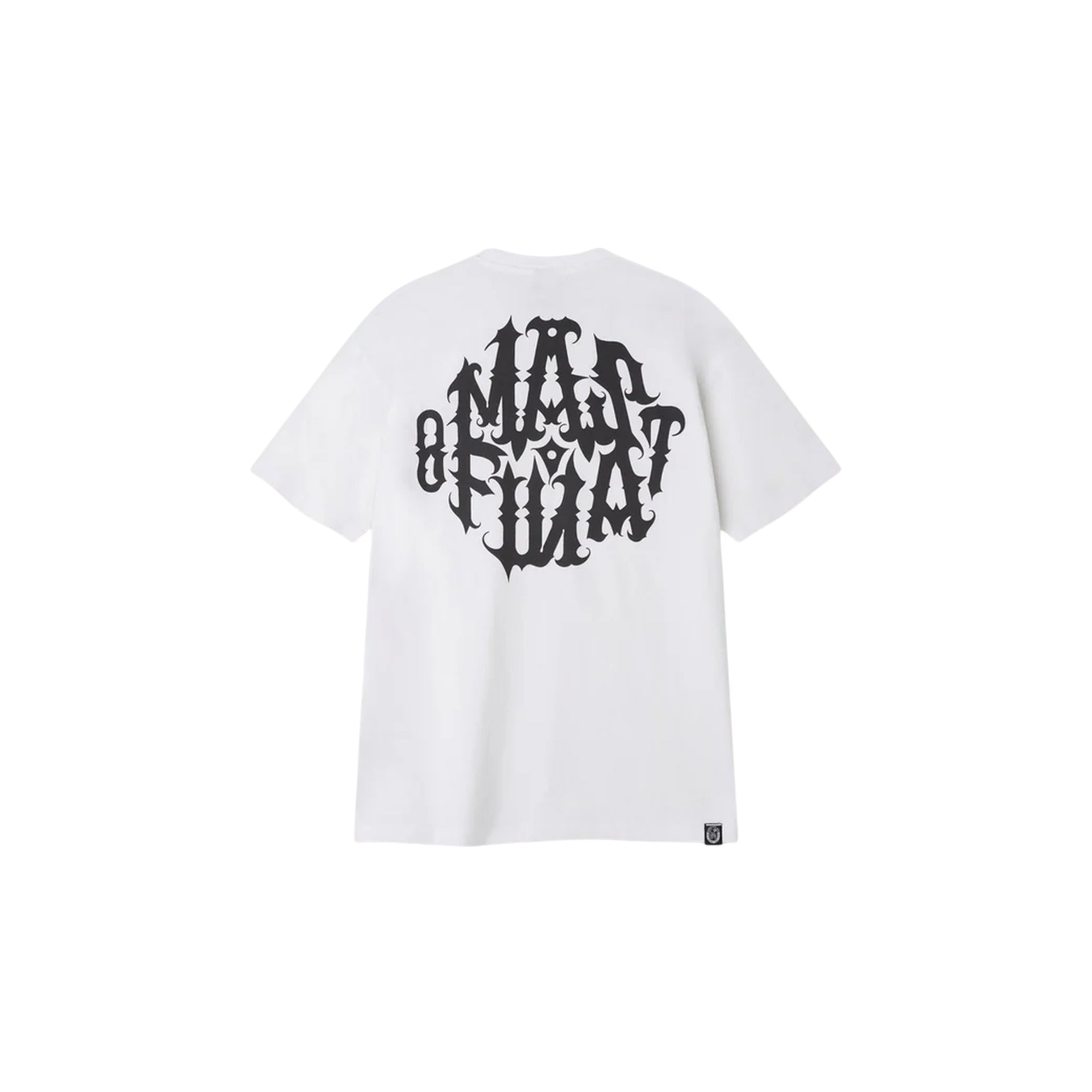 T-shirt Uomo bianca con stampa nera "Mas Fina" retro