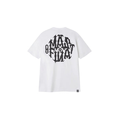 T-shirt Uomo bianca con stampa nera "Mas Fina" retro
