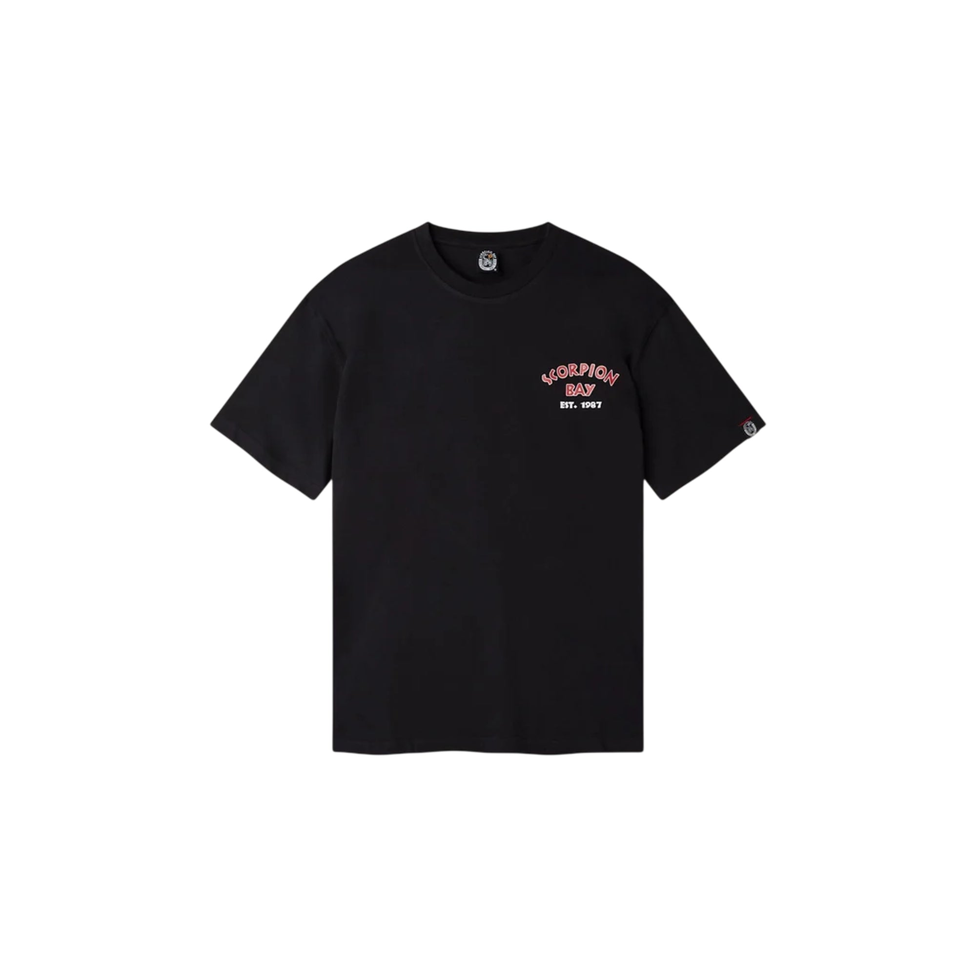 T-shirt Uomo Nera stampa "Snakes'N'Roses"