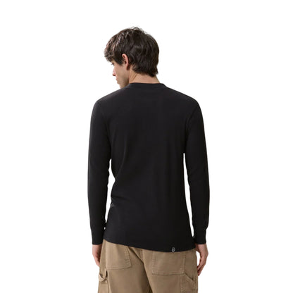 T-shirt Uomo Essential a manica lunga Nero modello retro