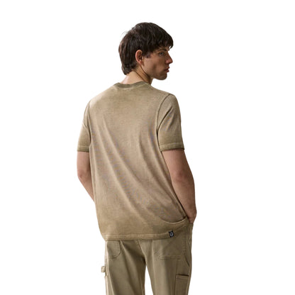 T-shirt Uomo Beige stampa "Surf Tribe" modello retro