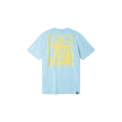 T-shirt Uomo Azzurra con stampa Mirador retro