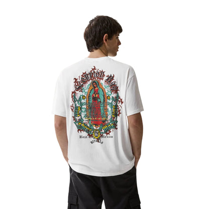 T-shirt Uomo Bianco stampa Guadalupe modello retro