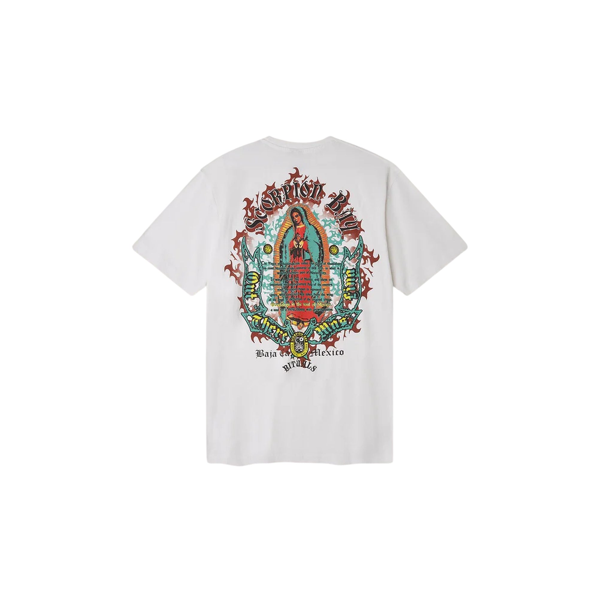 T-shirt Uomo Bianco stampa Guadalupe retro
