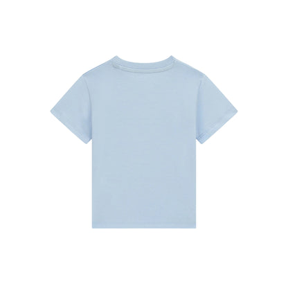 T-shirt Junior Celeste, con stampa frontale e maniche corte