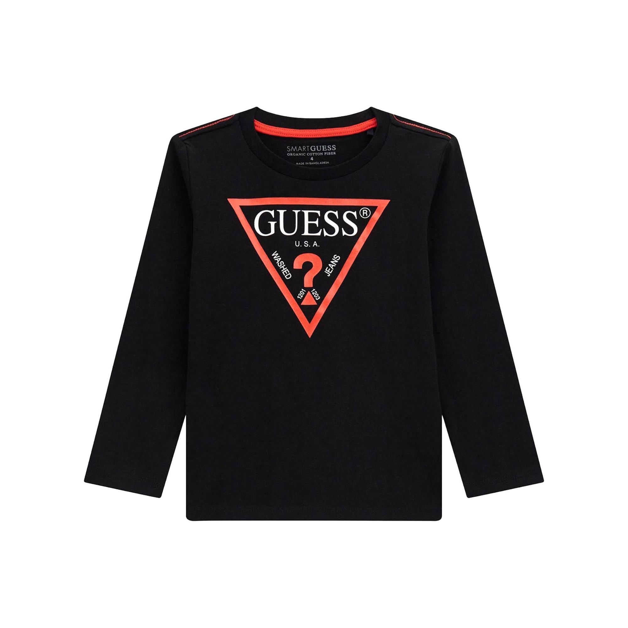 Guess T-shirt Bambino Maxi Stampa Logo Girocollo