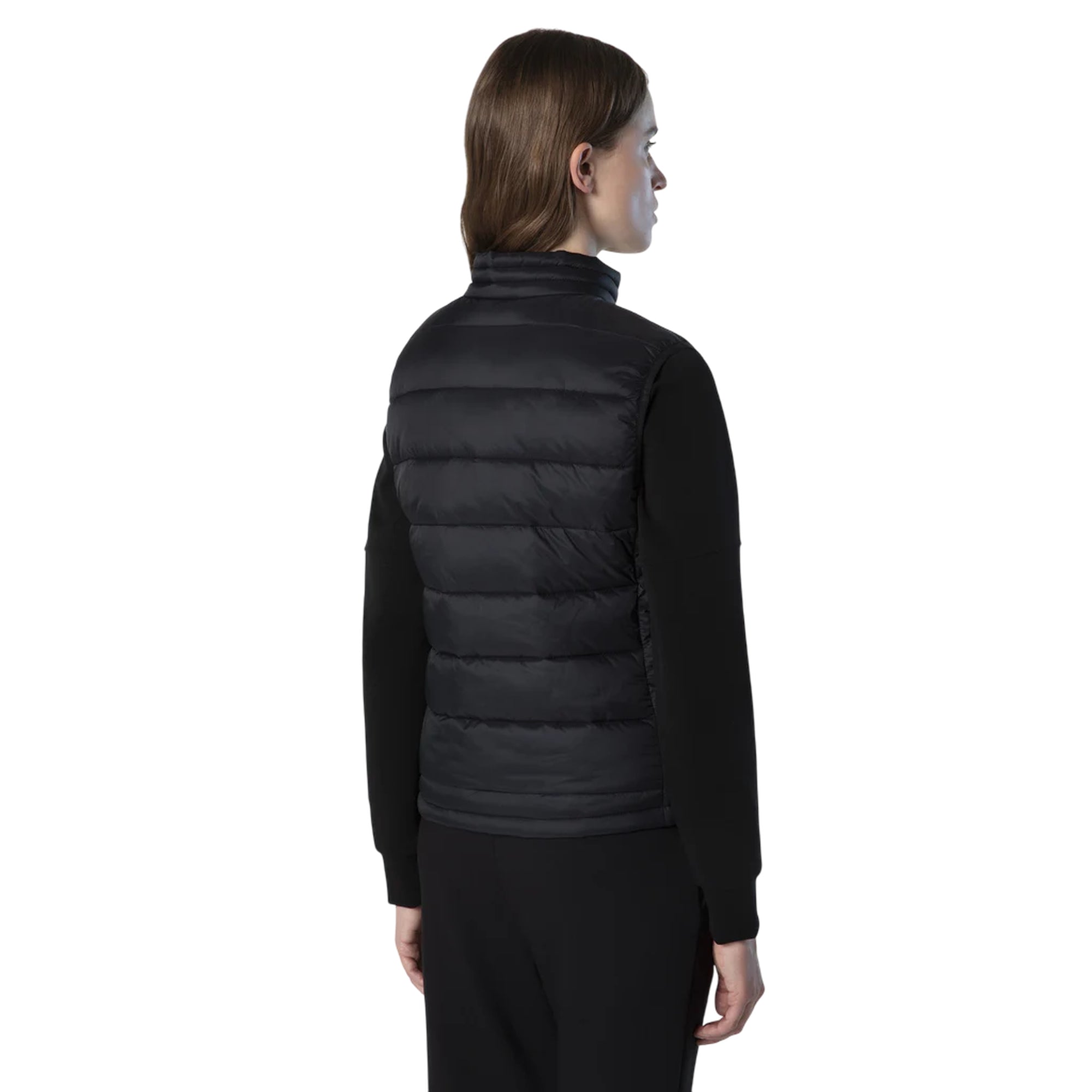 Gilet Donna Galia trapuntato Nero modella retro