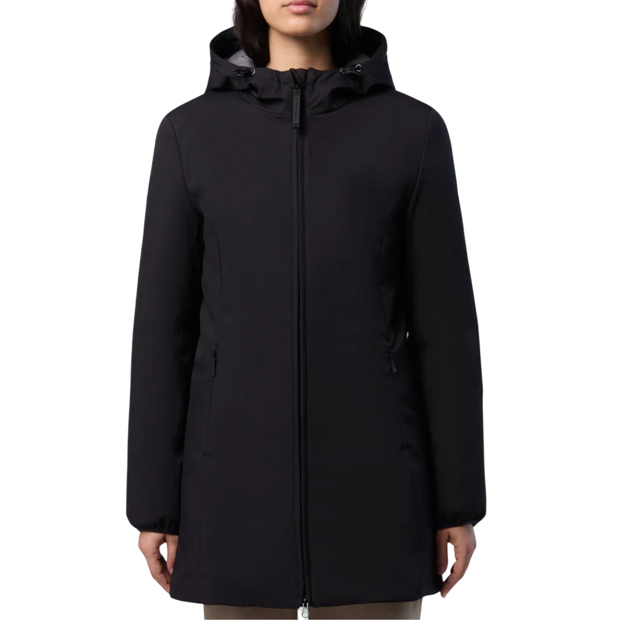 Parka Donna medio Krystina, con cappuccio e zip frontale