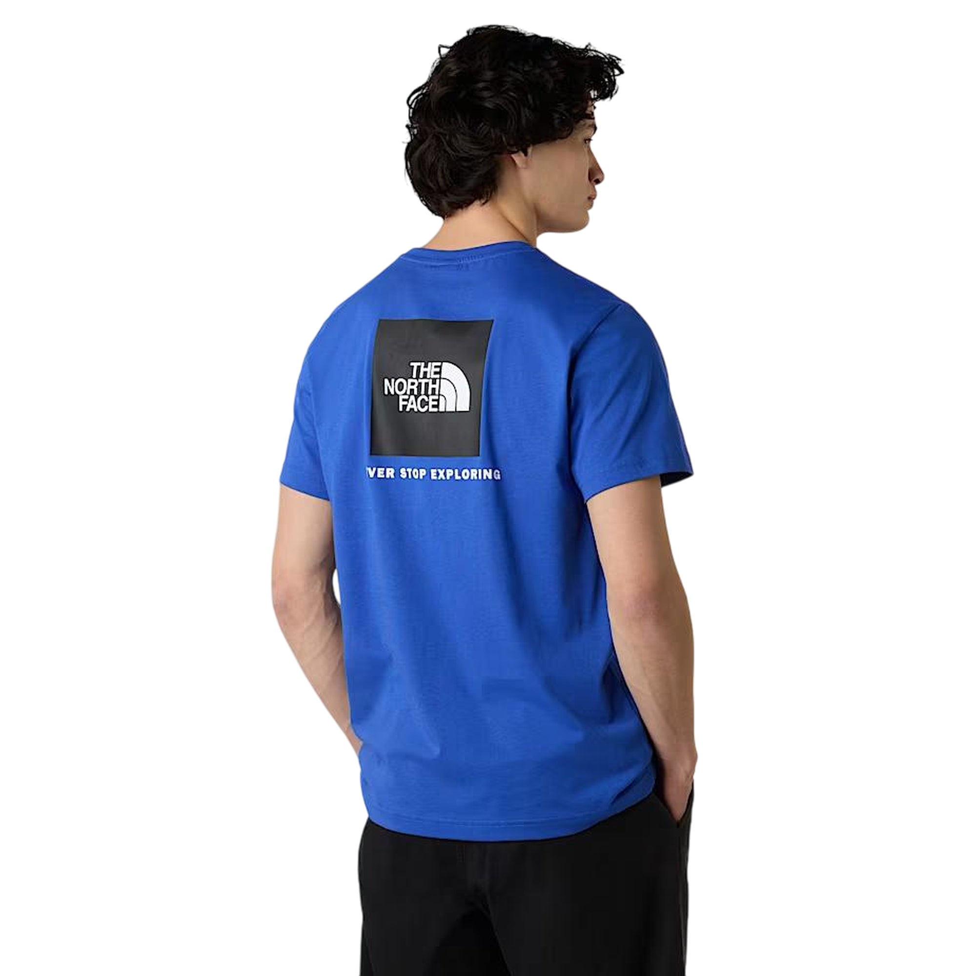 T-shirt Uomo NSE Box posteriore Blu modello retro