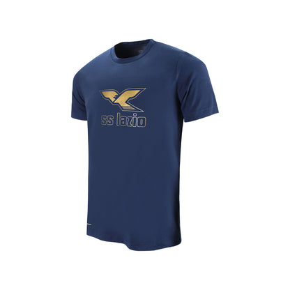 T-shirt Uomo S.S.Lazio con maxi logo frontale Blu