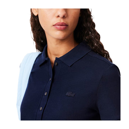 Polo Donna Slim fit in tinta unita blu