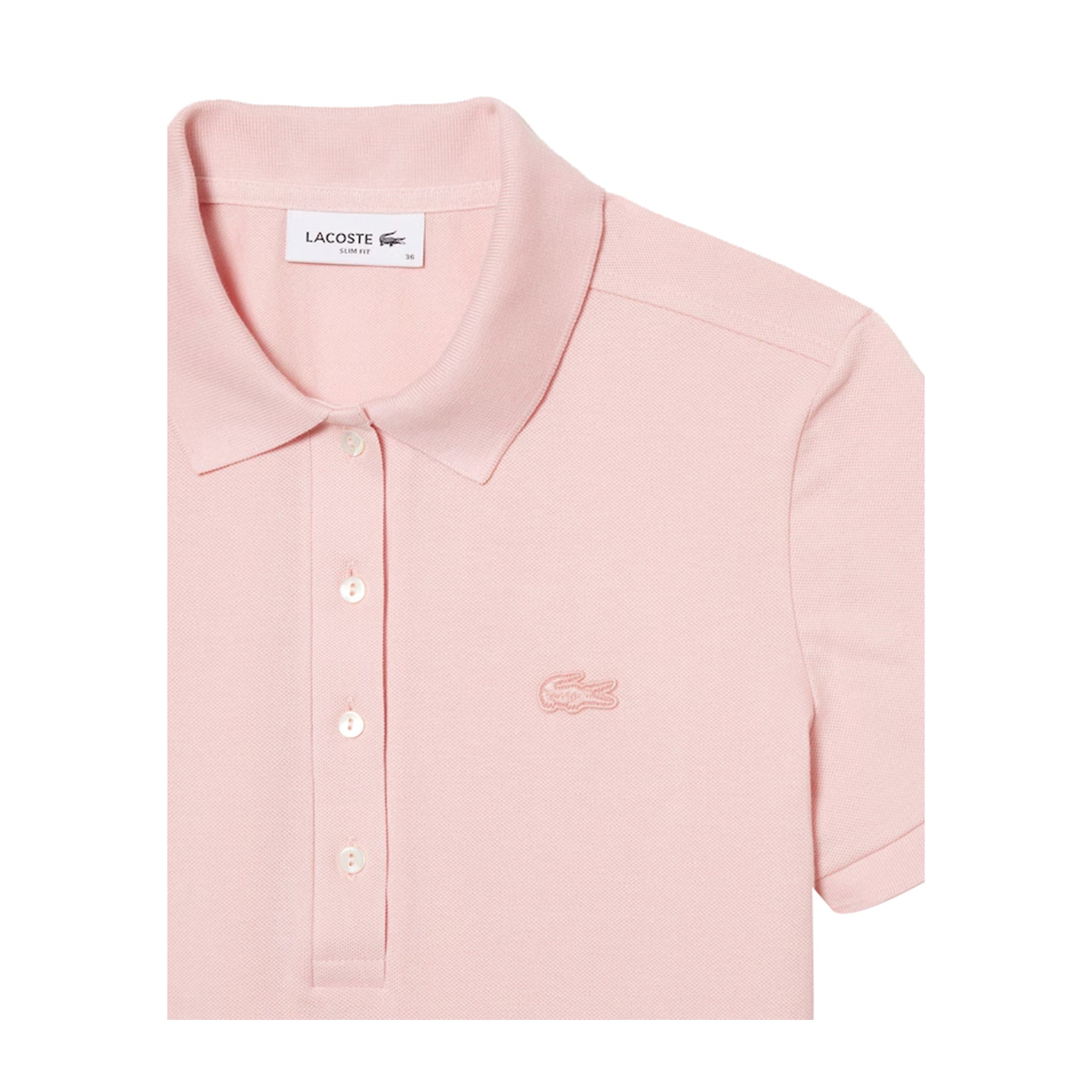 Polo Donna Slim fit in tinta unita rosa