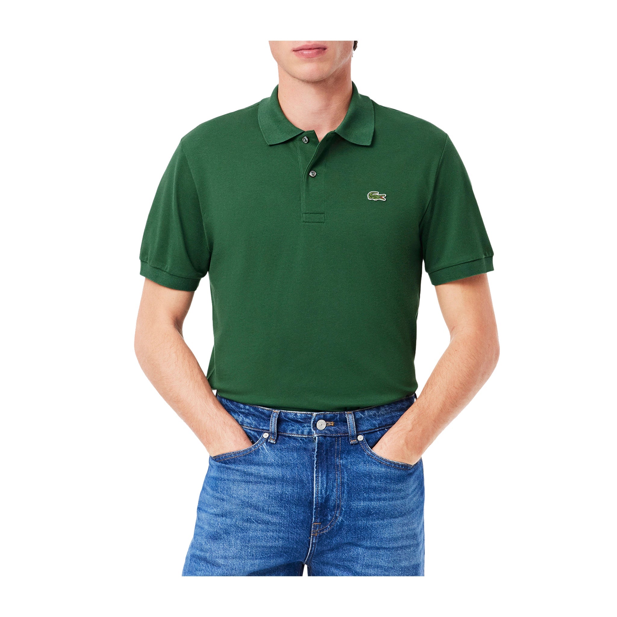 Polo Uomo classic fit L.12.12 Verde modello frontale