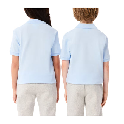 Polo Junior in cotone Azzurro chiaro con logo