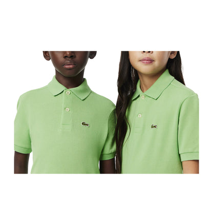 Polo Junior in petit piqué Verde modello frontali