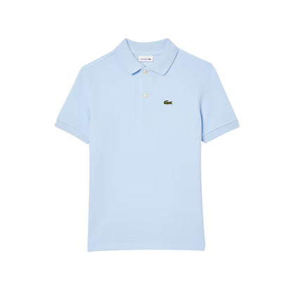 Polo Junior in cotone Azzurro chiaro con logo