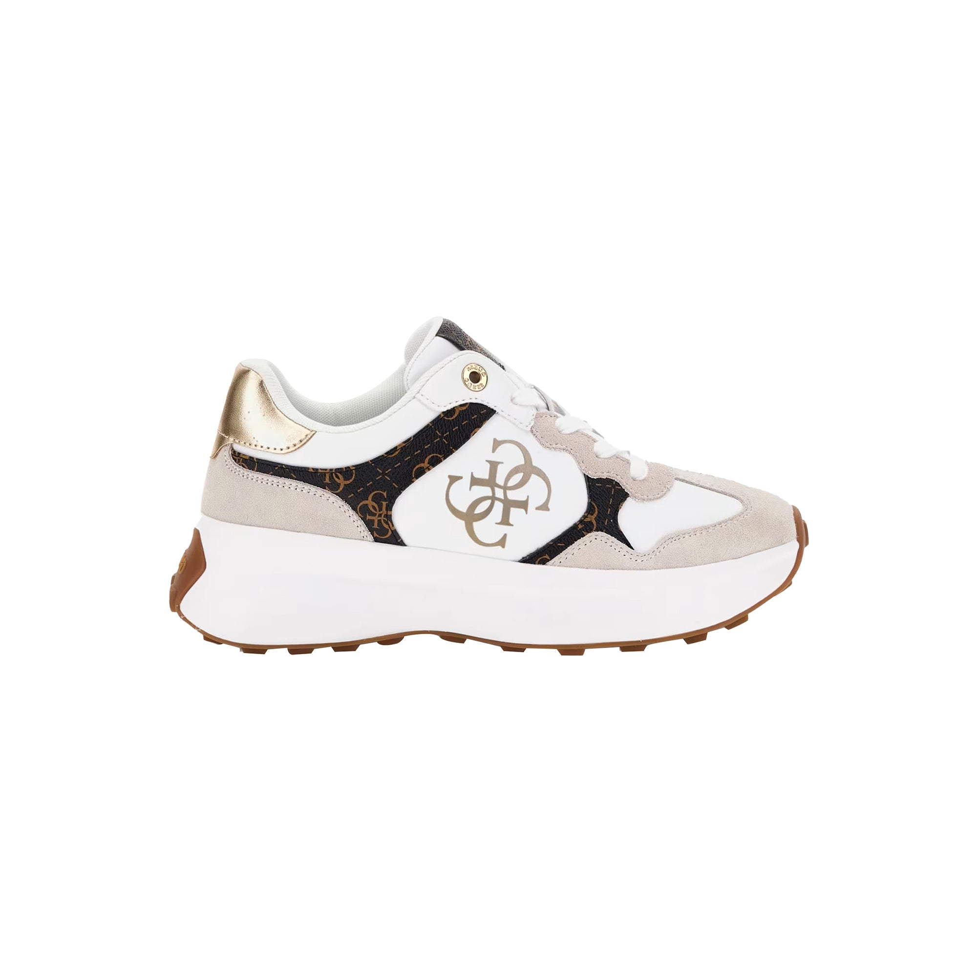 Guess Sneakers Donna Luckei Bianco con logo 4G