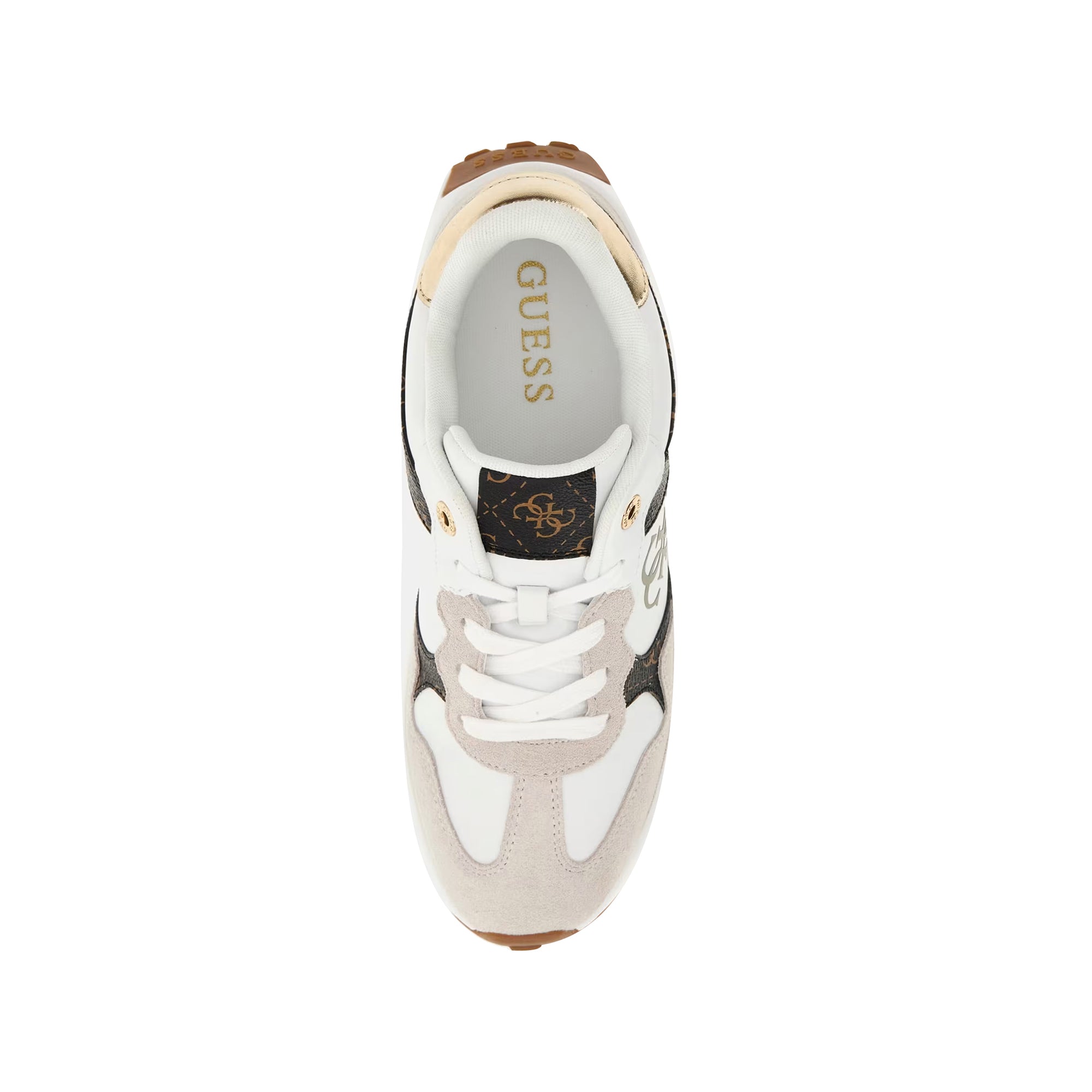 Guess Sneakers Donna Luckei Bianco con logo 4G