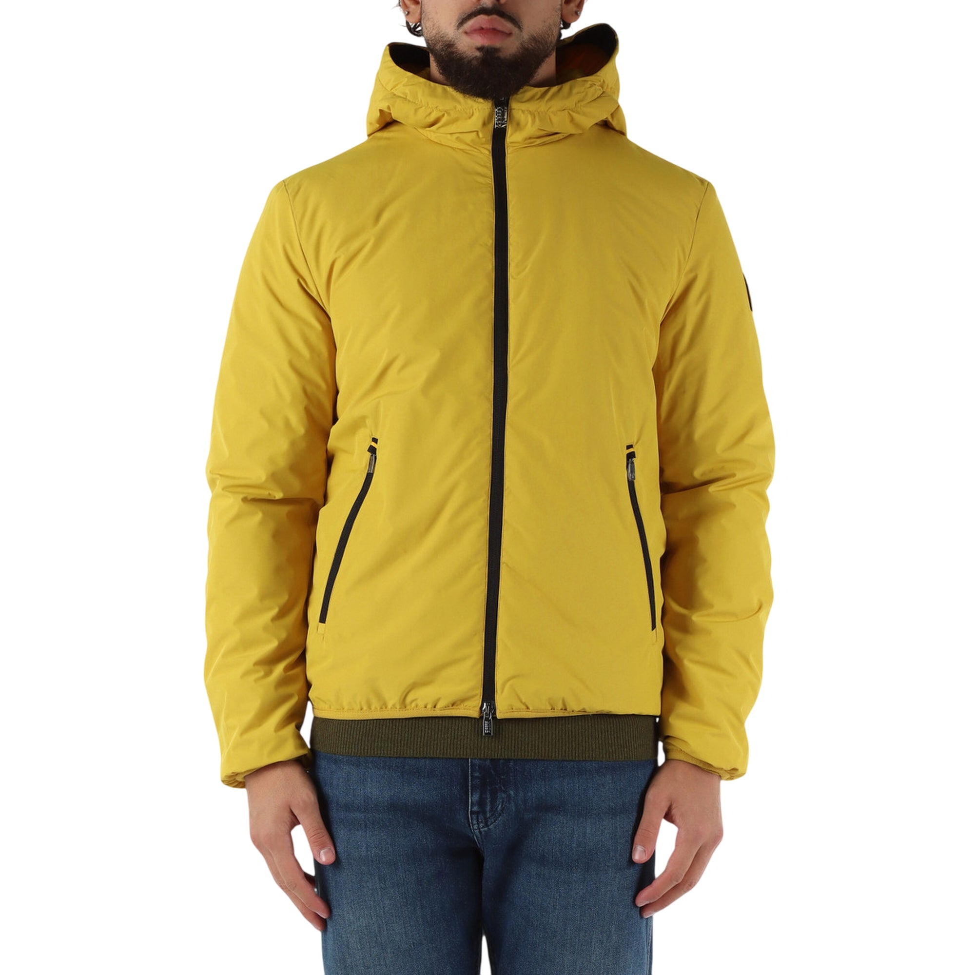 Piumino Uomo Peter Light 2.0, Giallo, con cappuccio e zio frontale